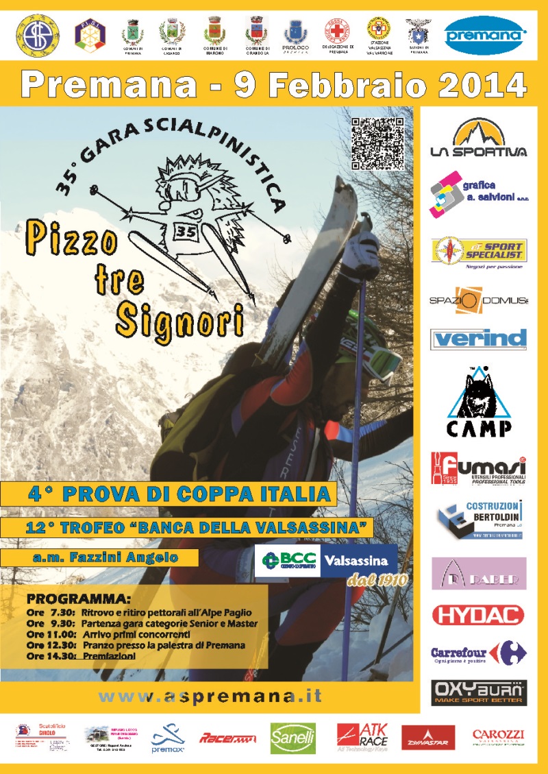 Gara scialpinistica Pizzo Tre Signori 2014